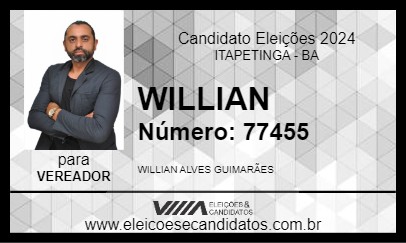 Candidato WILLIAN 2024 - ITAPETINGA - Eleições