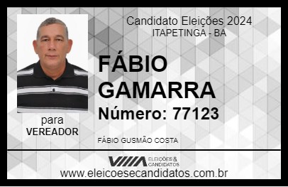 Candidato FÁBIO GAMARRA 2024 - ITAPETINGA - Eleições