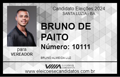 Candidato BRUNO DE PAITO 2024 - SANTA LUZIA - Eleições