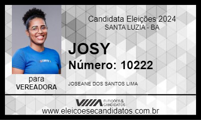 Candidato JOSY 2024 - SANTA LUZIA - Eleições