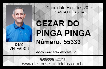 Candidato CEZAR DO PINGA PINGA 2024 - SANTA LUZIA - Eleições