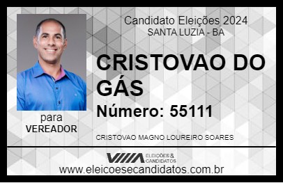 Candidato CRISTOVAO DO GÁS 2024 - SANTA LUZIA - Eleições