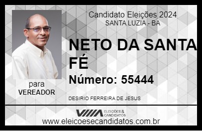 Candidato NETO DA SANTA FÉ 2024 - SANTA LUZIA - Eleições