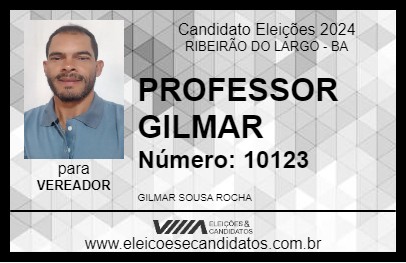 Candidato PROFESSOR GILMAR 2024 - RIBEIRÃO DO LARGO - Eleições