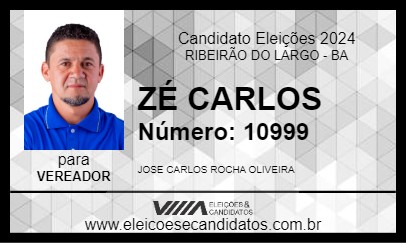 Candidato ZÉ CARLOS 2024 - RIBEIRÃO DO LARGO - Eleições