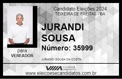 Candidato JURANDI SOUSA 2024 - TEIXEIRA DE FREITAS - Eleições