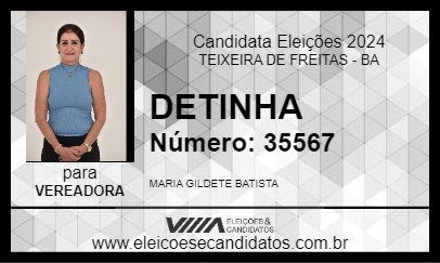 Candidato DETINHA 2024 - TEIXEIRA DE FREITAS - Eleições