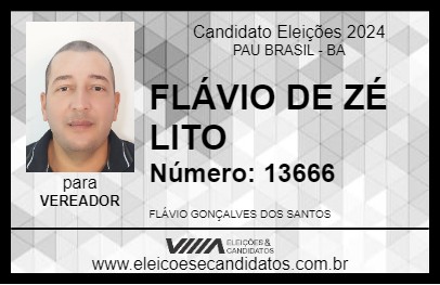 Candidato FLÁVIO DE ZÉ LITO 2024 - PAU BRASIL - Eleições