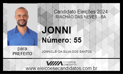 Candidato JONNI 2024 - RIACHÃO DAS NEVES - Eleições