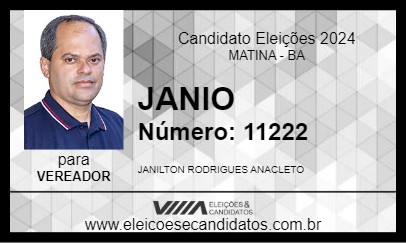 Candidato JANIO 2024 - MATINA - Eleições