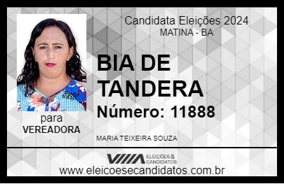 Candidato BIA DE TANDERA 2024 - MATINA - Eleições