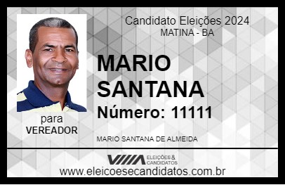 Candidato MARIO SANTANA 2024 - MATINA - Eleições