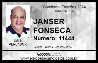 Candidato JANSER FONSECA 2024 - MATINA - Eleições