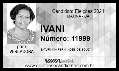 Candidato IVANI 2024 - MATINA - Eleições