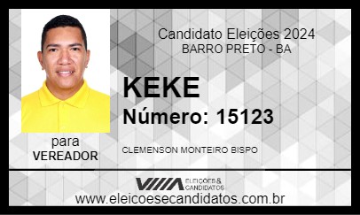 Candidato KEKE 2024 - BARRO PRETO - Eleições