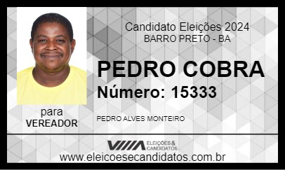 Candidato PEDRO COBRA 2024 - BARRO PRETO - Eleições