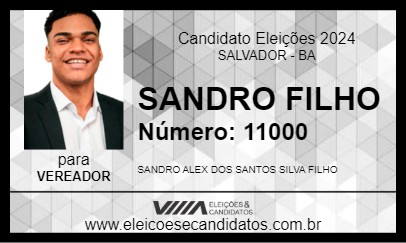 Candidato SANDRO FILHO 2024 - SALVADOR - Eleições