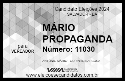 Candidato MÁRIO PROPAGANDA 2024 - SALVADOR - Eleições