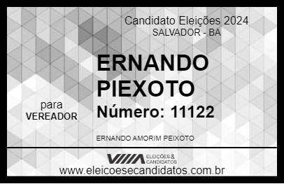 Candidato ERNANDO PEIXOTO 2024 - SALVADOR - Eleições