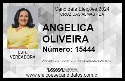 Candidato ANGELICA OLIVEIRA 2024 - CRUZ DAS ALMAS - Eleições