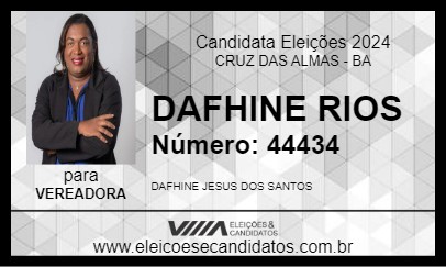 Candidato DAFHINE RIOS 2024 - CRUZ DAS ALMAS - Eleições