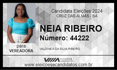 Candidato NEIA RIBEIRO 2024 - CRUZ DAS ALMAS - Eleições