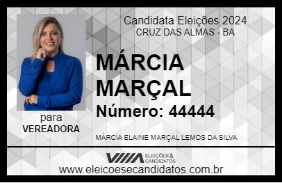 Candidato MÁRCIA MARÇAL 2024 - CRUZ DAS ALMAS - Eleições