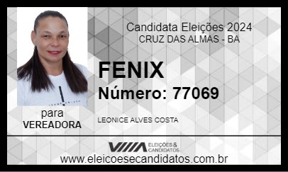 Candidato FENIX 2024 - CRUZ DAS ALMAS - Eleições