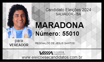 Candidato MARADONA 2024 - SALVADOR - Eleições