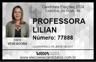 Candidato PROFESSORA LILIAN 2024 - CARDEAL DA SILVA - Eleições