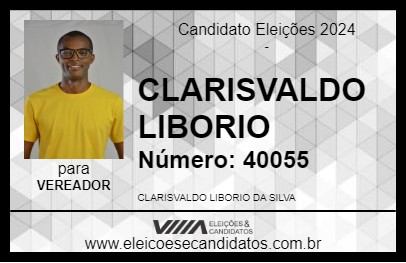 Candidato CLARISVALDO LIBORIO 2024 - SALVADOR - Eleições