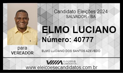 Candidato ELMO LUCIANO 2024 - SALVADOR - Eleições