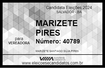 Candidato MARIZETE PIRES 2024 - SALVADOR - Eleições