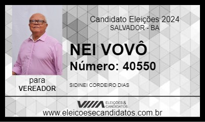 Candidato NEI VOVÔ 2024 - SALVADOR - Eleições