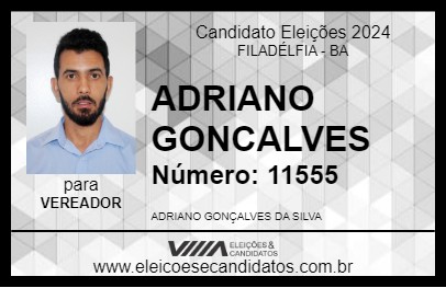 Candidato ADRIANO GONCALVES 2024 - FILADÉLFIA - Eleições