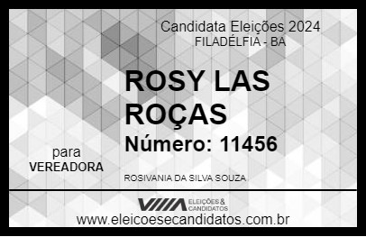 Candidato ROSY LAS ROÇAS 2024 - FILADÉLFIA - Eleições