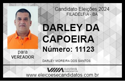 Candidato DARLEY DA CAPOEIRA 2024 - FILADÉLFIA - Eleições