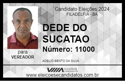 Candidato DEDE DO SUCATAO 2024 - FILADÉLFIA - Eleições