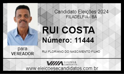 Candidato RUI COSTA 2024 - FILADÉLFIA - Eleições