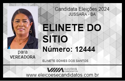 Candidato ELINETE DO SITIO 2024 - JUSSARA - Eleições