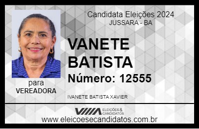 Candidato VANETE BATISTA 2024 - JUSSARA - Eleições