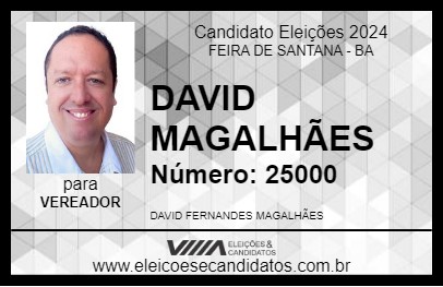 Candidato DAVID MAGALHÃES 2024 - FEIRA DE SANTANA - Eleições