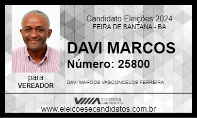 Candidato DAVI MARCOS 2024 - FEIRA DE SANTANA - Eleições