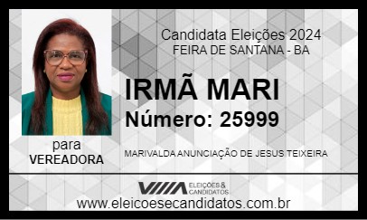 Candidato IRMÃ MARI 2024 - FEIRA DE SANTANA - Eleições