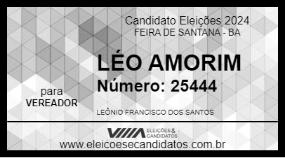 Candidato LÉO AMORIM 2024 - FEIRA DE SANTANA - Eleições