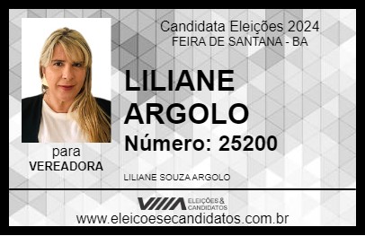 Candidato LILIANE ARGOLO 2024 - FEIRA DE SANTANA - Eleições