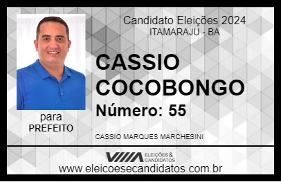 Candidato CASSIO COCOBONGO 2024 - ITAMARAJU - Eleições