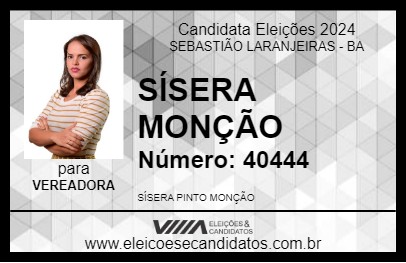 Candidato SÍSERA MONÇÃO 2024 - SEBASTIÃO LARANJEIRAS - Eleições