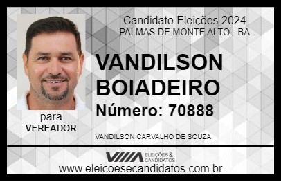 Candidato VANDILSON BOIADEIRO 2024 - PALMAS DE MONTE ALTO - Eleições