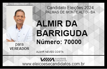 Candidato ALMIR DA BARRIGUDA 2024 - PALMAS DE MONTE ALTO - Eleições